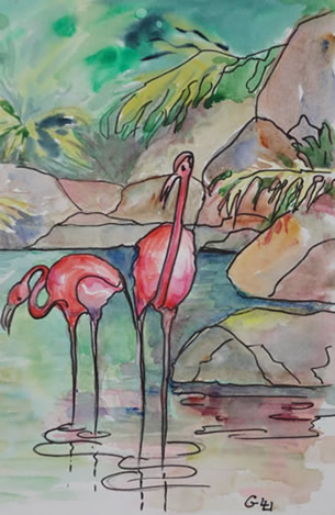 Art - Painting Flamingo
